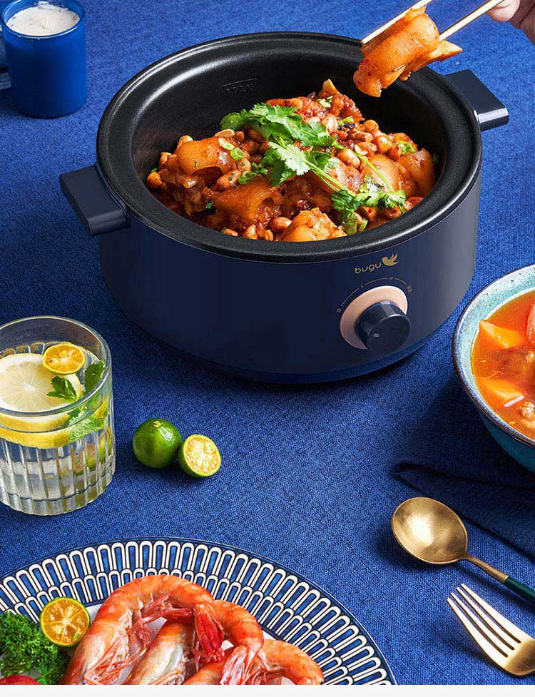 美的布谷电火锅bgh61蓝色